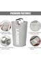 82L Large Collapsible Laundry Bag,Waterproof Oxford Cloth Laundry Basket with Handle,Grey - 6
