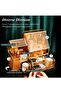 Cosmetics Organizer,,High Hardness Glass Makeup Organizer Countertop,Amber Gold - 3