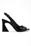 Emily Women's Black Skin Special Design Heel Classic Heeled Shoes - 4