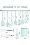 12-Piece Silicone Kitchen Utensil Set,Non-Stick Heat-Resistant,Stainless Steel Handle,Green