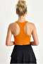 Women's Orange Sports Crop Tank Top 60251252 - 5