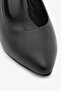 Black Genuine Leather Thin Heeled Stiletto - 3