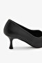 Black Genuine Leather Thin Heeled Stiletto - 7