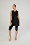 Women's Japone Sleeve Plain Tights Dress Swimsuit - 5