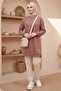Embroidered Slit Detail Tunic 1665 - Mink - 4