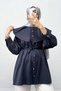 Wide Collar Shirt Y0079 - Dark Blue