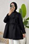 Waist Gathered Kimono 0002 - Black