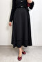 Lace-Up Scuba Skirt 0056 - Black - 4