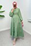 Hakim Collar Hijab Dress 2268 - Light Green