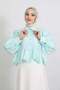 Flywheel Detailed Balloon Sleeve Shirt Y0095 - Mint Green - 2