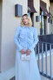 Shirt with Gathered Front Detail 81181 - Baby Blue - 3