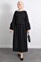 Volan Sleeveless Skirt Suit Y0075 - Black - 3