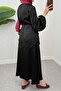 Satin Skirt Suit 2283- Dark Blue - 5
