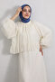 Ruffled Chiffon Set 2538 - Ecru - 3