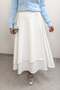 Lace-Up Scuba Skirt 0056 - White - 3
