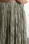 Elastic Waist Gipeli Maxi Skirt 0084 - Khaki - 5