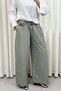 Belted Wide Leg Trousers 0068 - Khaki - 2
