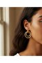 Oria Gold Hoop Earrings - 3