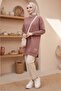 Embroidered Slit Detail Tunic 1665 - Mink - 3