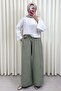 Belted Wide Leg Trousers 0068 - Khaki