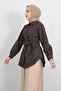 Cross Belted Shirt Y0105 - Brown - 3