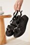 Black Genuine Leather Sandals Tr31My59A - 4