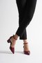 Burgundy Patent Leather Women's Heeled Shoes Tr08Ms11H - 6