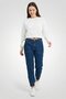Women Stretch Ankle Zip Stretchable Jogger Jeans, Interpid Blue - 3