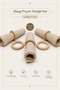 6 Piece Natural Wooden Napkin Ring Set - Raw Unpolished Napkin Ring 5 cm
