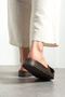 Brown Comfort Orthopedic Extra Light Gold Single Buckle Slippers - 2