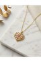 Heart Zircon Stone Steel Necklace
