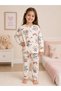 Girl's Cute Figure Heart-Themed Cotton Pajama Set - the Pattern Is Wide-Ranging