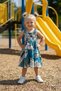 Girl's Floral Layered Cotton Dress 9245 - 2