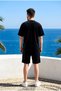 Unisex 2 Thread Los Angeles T-Shirt Shorts Set - 4