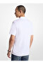 Men's Short Sleeve Button Closure Cotton Relaxed Fit White Polo Collar T-Shirt - 2