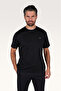 Men's Short Sleeve Crew Neck Relaxed Fit Black T-Shirt