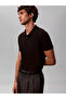 Men's Ss Slim Refined Pique Polo - Black - 5