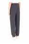 Women's Modal Blend Gray Sweatpants with Elastic Waist and Cuffs and Stone Embellishment Detail - 3