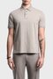Men's Short Sleeve Cotton Regular Fit Gray Polo Collar T-Shirt