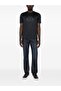 Men's Regular Cut Round Neck Logo Patterned Short Sleeve Navy Blue T-Shirt - 2