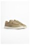Men's Lace-Up Round Toe Leather Comfortable Sole Khaki Sneaker - 2