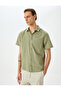 Short Sleeve Cotton Pocket Detail Slim Fit Shirt - 3