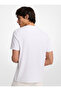 Men's 100% Cotton Logo Detailed Crew Neck Short Sleeve White T-Shirt - 2
