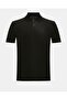 Men's Slim Fit Eagle Logo Embroidered Short Sleeve Black Polo Collar T-Shirt - 4