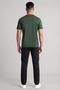 Men's Short Sleeve Crew Neck Relaxed Fit Green T-Shirt - 3