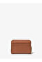 Women's Embossed Logo Detailed Zippered Brown Wallet with Extra Compartments - 3