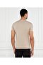 Men's Regular Fit Round Neck Short Sleeve Beige T-Shirt - 4
