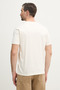 Men's Short Sleeve Crew Neck Relaxed Fit Cream T-Shirt - 2