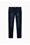 Men's Regular Waist Slim Fit Narrow Leg Blue Jeans - 5