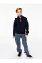 Half Zipper Long Sleeve Viscose Blend Knitwear Sweater - 2
